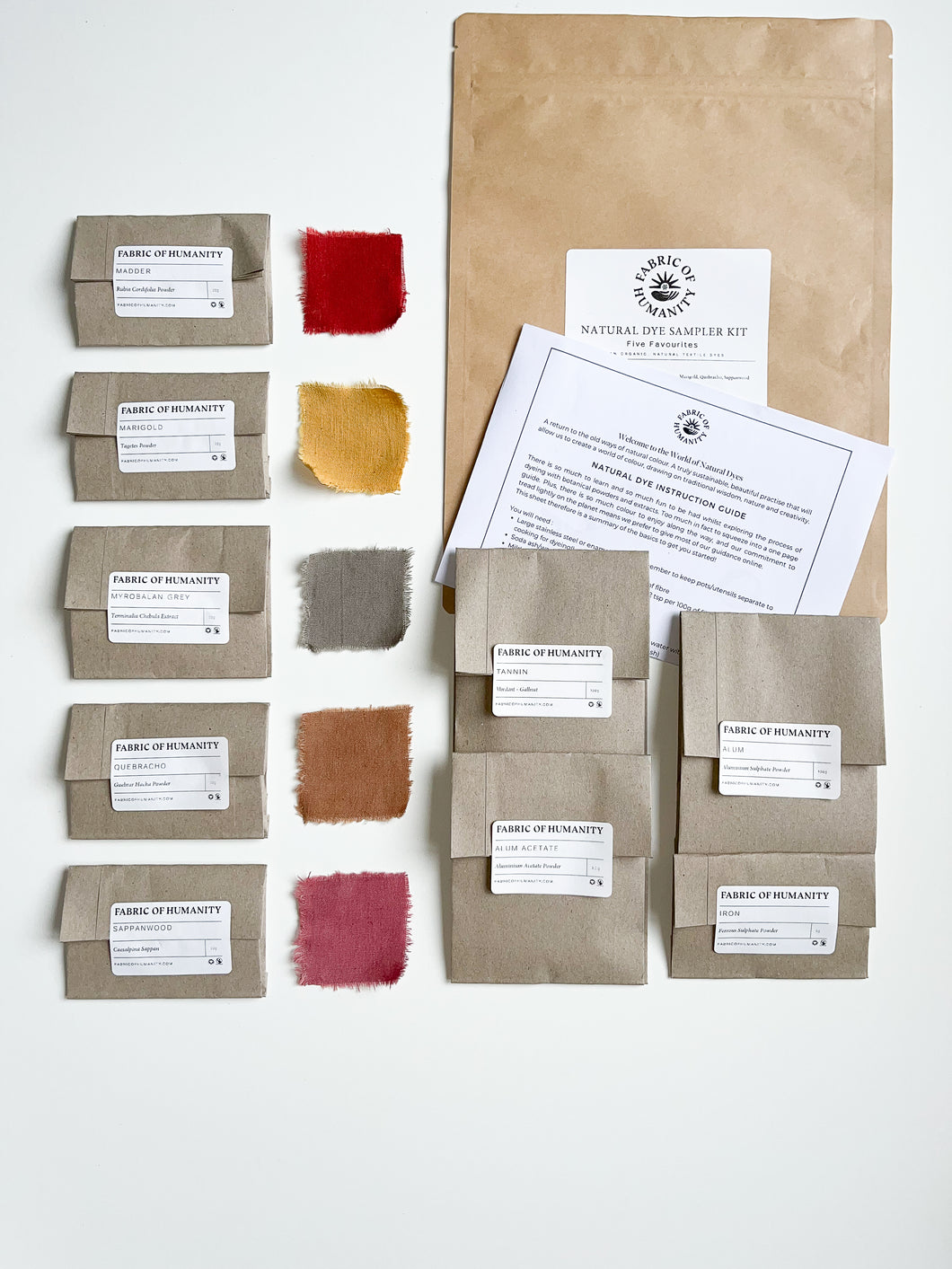 Natural Dye Sampler Kit - Five Favourites